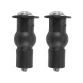 Toilet Top Fix Seat Hinge Hole Well Nut Screw Rubber Back Pair