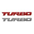 Turbo Universal Car Motorcycle Auto 3d Metal Decal Sticker, Red