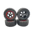 4pcs Rubber Tires Wheel for Wpl D12 1/10 Rc Truck Car Parts,black