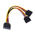 6in Sata Power Y Splitter Cable Adapter - M/f with 50cm Sata Data Cable (power+data Cable)