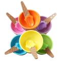 6pcs Ice Cream Bowl Set Different Color Ice Cream Spoon Children Bowl