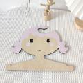 5pcs Mori Wooden Girl Shape Hanger(lilac)