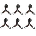 6pcs Outdoor Double-headed Suction Cup Hook Camping Tent Sucker A