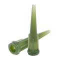 100 Pcs Green Plastic Tapered Glue Liquid Dispenser Needles 14g