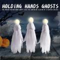 White Witches Halloween Yard Decoration Holding Hands Ghosts Set Of 1