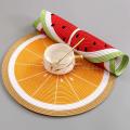 8 Pcs Pp Woven Round Placemat Mat Watermelon Lemon Drink Coasters