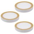 Gold Disposable Plastic Plates -lace Design Party 25pack-7.5inch