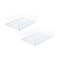 2 Pcs Acrylic Eyeshadow Palette Makeup Organizer,7-cell, for Cosmetic
