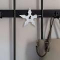 Ninja Star Shape Stainless Steel Wall Door Hook Clothes Hats Hanger