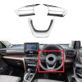 For Toyota Yaris Cross 2020 2021 Abs Chrome Steering Wheel Cover Trim