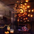 Halloween Led Spider Web String Light with Remote Control 8 Modes A