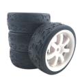 4pcs 12mm Hex 66mm Rc Car Rubber Tires Wheel Rim for 1/10 Model E