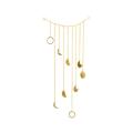 Moon Shining Phase Garland Decoration Chains Gold Wall Hanging C