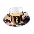 Mirror Reflection Household Cup and Saucer Set Coffeeware Gift A