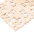 4x Wooden Decal European-style Applique Real Wood Carving 20x20x2cm