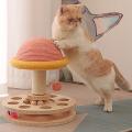 Wooden Track Balls Turntable 2 In 1 Cat Toy Fun for Cats and Kitten A