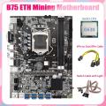 B75 Eth Mining Motherboard 8xpcie to Usb+g630 Cpu+switch Cable