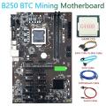 B250 Btc Mining Motherboard Kit 12 Gpu Lga1151 With+g4400 for Miner