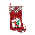 Christmas Stockings, Plaid Cuff Design Fireplace, Santa Claus