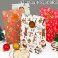 24pcs Christmas Paper Bag Treat Gift Bags Kids Party Favour 6 Styles