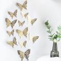 48pcs 3d Hollow Three-dimensional Paper Butterfly Wall Stickers