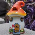 Mushroom Fairy-house Garden-gnome Statue Courtyard Decor Gnome House