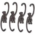 1 Set Of 4 Heavy Duty Cast Iron S Monkey Hooks - S Shaped Bracket