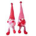 2pcs Valentine's Day Gnome Plush Long Legs Glowing for Table Ornament