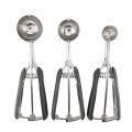 Ice Cream Scoops Set Of 3, Cookie Scoop for Baking Stainless Steel