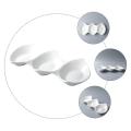 Double-pointed Triple Bowl Ceramic Snack Bowl Hotel Restaurant White