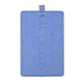 Key Card Holder for Tesla Model 3, Light Leather with Keychain Blue