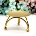 Candlestick Iron Candle Holders Retro Round Table Golden 1pcs