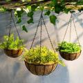 10pcs Black Flower Plant Pot Basket Holder Hanging Chain with Hooks