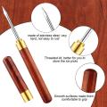 4pcs 6.1 Inch Stainless Steel Ice Pick Wooden Handle Ice Pick