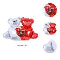 Teddy Bear Valentines Balloons Set, for Her Him Boyfriend Girlfriend