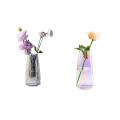 Flower Glass Vase for Decor for Centerpieces Kitchen Office(gray)