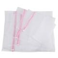 Set Of 4 Durable Coarse Mesh Laundry Bag with Zip Closure