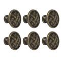 6pcs 33mm Cabinet Drawer Knobs Wardrobe Door Pull Handle for Home