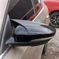 Car Rearview Mirror Cover Horn Style for Skoda Octavia 2015-2021