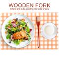 Wooden Forks, 5 Pieces Wood Salad Dinner Fork Tableware