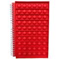 A5 Notebook Its Finger Bubble Silicone Cover for Kids (red)