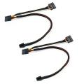 2pcs 6pin to 15pin X2 Sata Power Cable Cord for Dell 3650 3653 3655