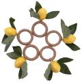 Lemon Napkin Rings Set,lemon Vine Napkin Rings,for Home,holiday Decor