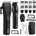 Hair Clippers for Men, Barber Clipper and T-blade Beard Trimmer Set