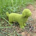 Courtyard Cute Dog Statues Grass Green Simulation Flocking Puppy B