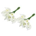 12pcs Mini Calla Artificial Flower Bouquet Wedding Diy Wreath White