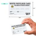 10 Pcs White Privilege Card Trumps Everything Credit Card Sets