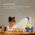 Cute Desk Lamp for Kids, with Pencil Cutting/pen Holder, (blue)
