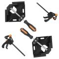 4pcs Corner Clamp,right Angle Clamp 90 Degree, with 4 Inch F Clamps