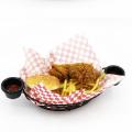 Oval Black Food Basket for Chip Fries & Burger Serving Basket